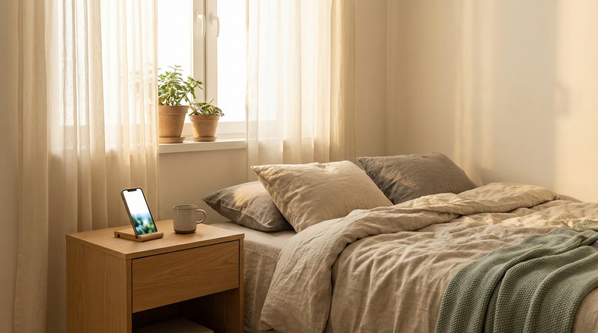 蘑菇视频 - 温馨卧室晨光，手机播放轻松视频 - t04nys8s.cn